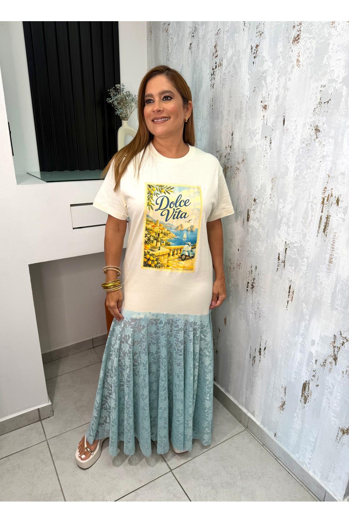 Tshirts Lace Maxi Dress